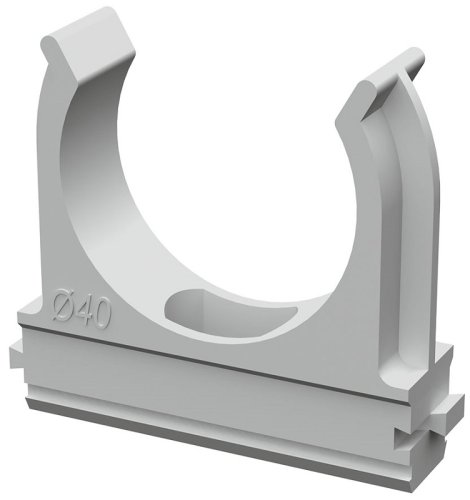 Клипса для гофры Промрукав Д=40 серый (уп. 30шт) картинка